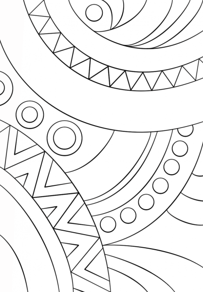 Abstract Pattern coloring page image