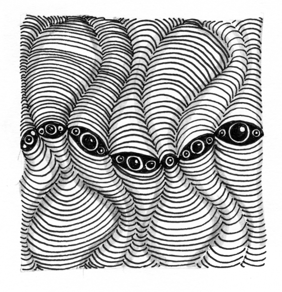 Abstract Zentangle 2 coloring page image