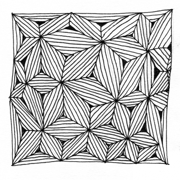 Abstract Zentangle 7 coloring page image