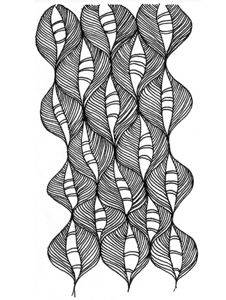 Abstract Zentangle coloring page image