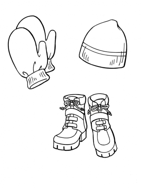 Accessories For Skiing  coloring page image