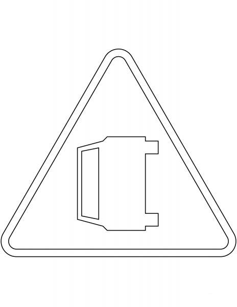 “Accident Area” Sign in Poland coloring page image