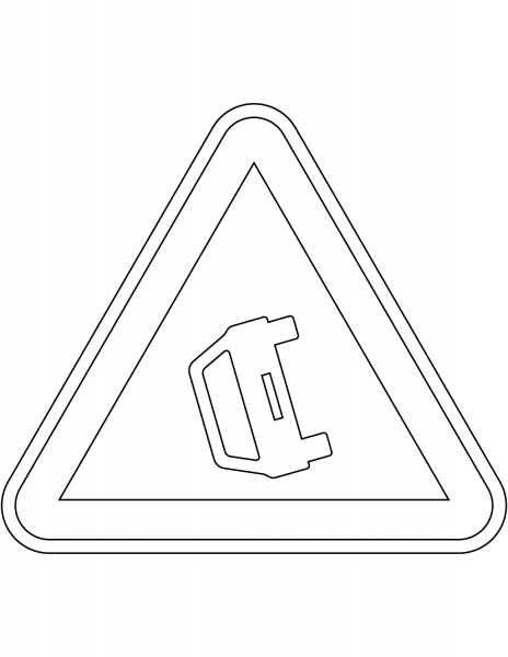 “Accident Area” Sign in Portugal coloring page image