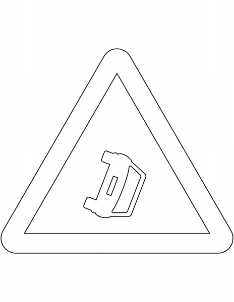 “Accident Area” Sign in Spain coloring page image
