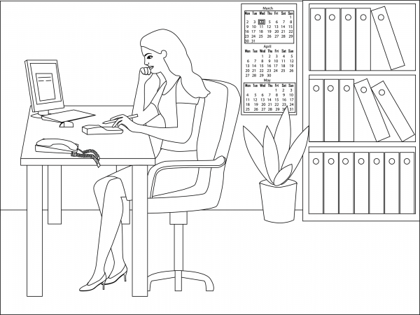 Accounting coloring page image