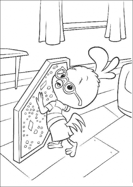 Ace Cluck “Chicken Little” coloring page image