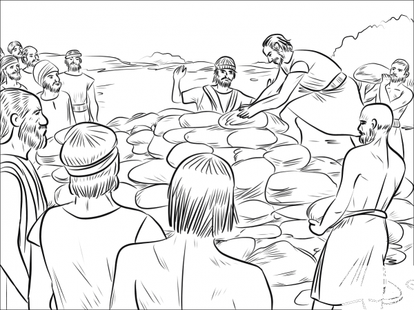 Achan’s Tomb in Valley of Trouble coloring page image