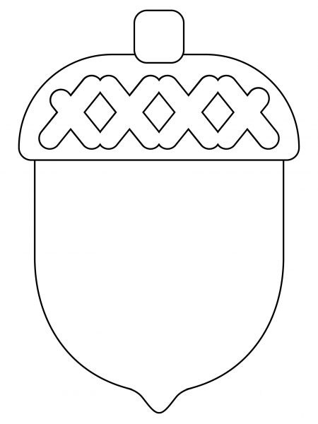 Acorn coloring page image