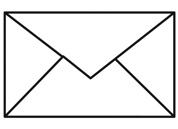 Addressed Envelope coloring page image