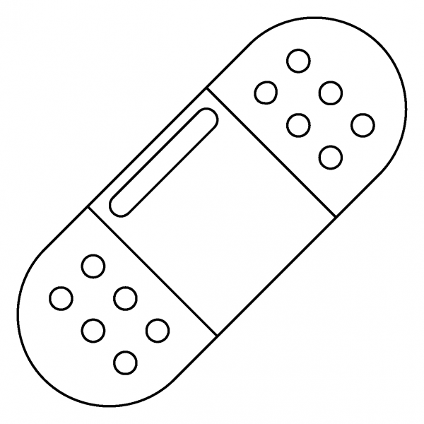 Adhesive Bandage Emoji coloring page image