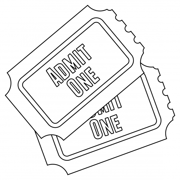 Admission Tickets coloring page image