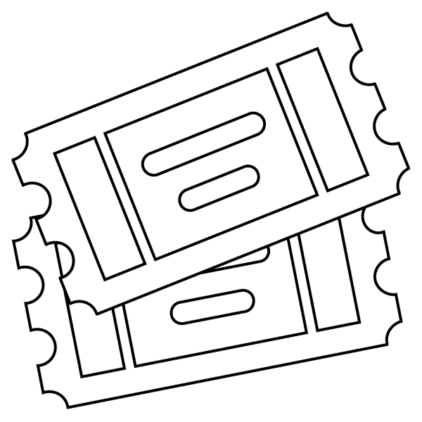 Admission Tickets Emoji coloring page image