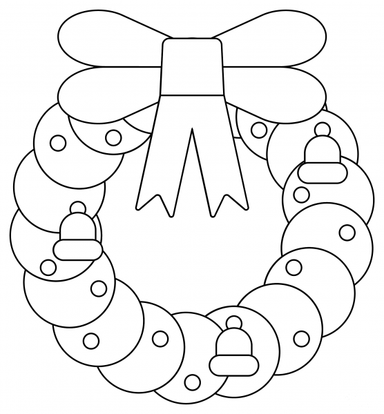 Advent Wreath coloring page image