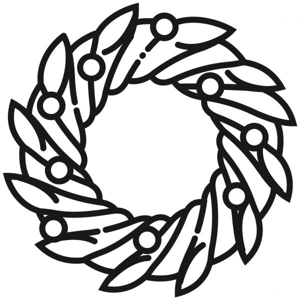 Advent Wreath coloring page image