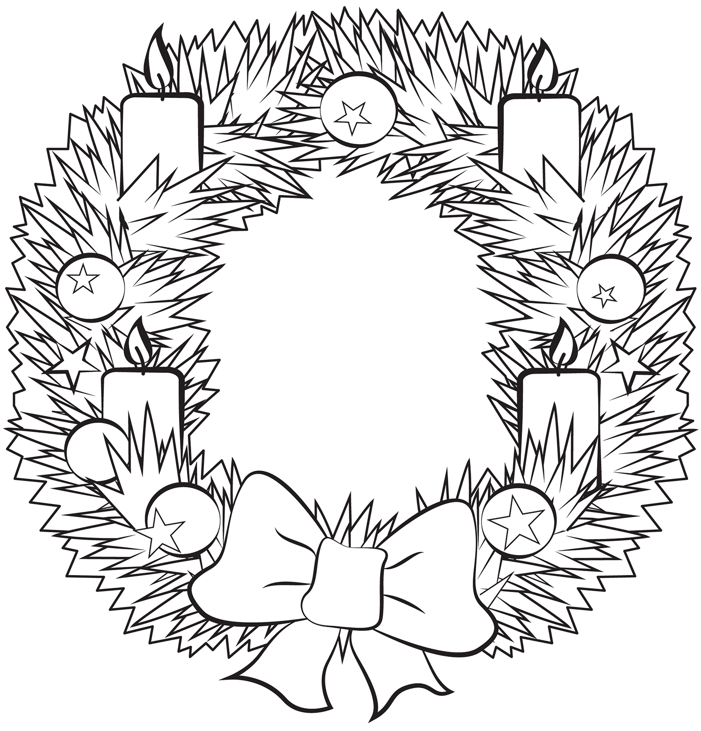 Advent Wreath coloring page ColouringPages