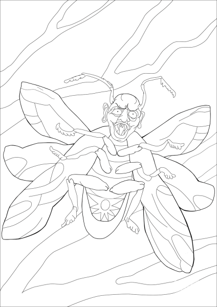 Adze coloring page image
