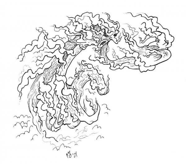 Aerial Servant coloring page image