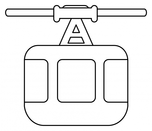 Aerial Tramway Emoji coloring page image