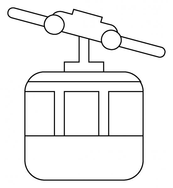 Aerial Tramway Emoji coloring page image