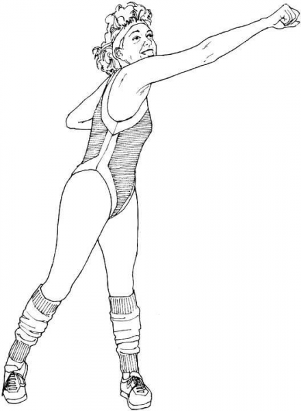 Aerobic Exercises  coloring page image