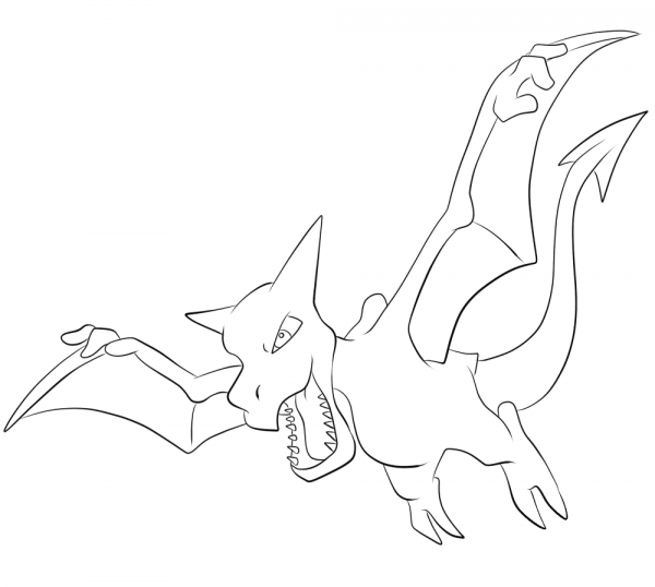 Aerodactyl coloring page image