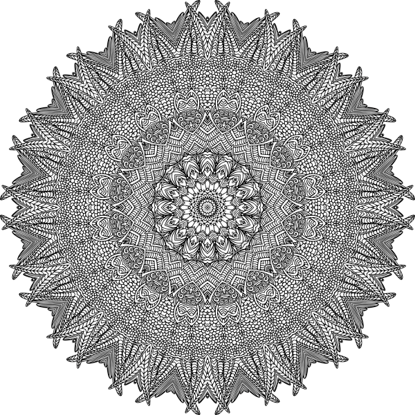 Aerodynamic Mandala coloring page image