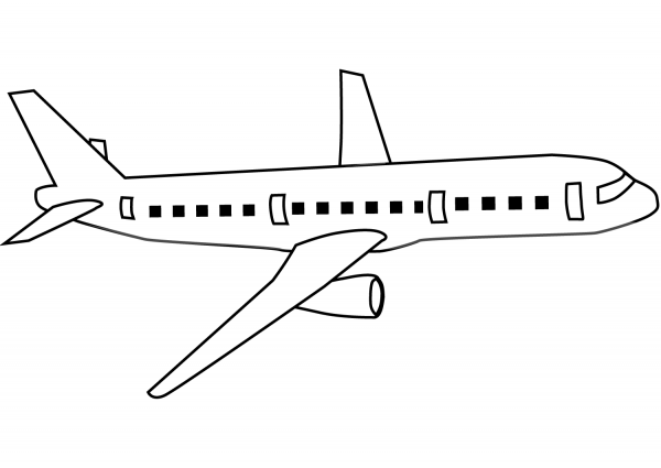 Aeroplane coloring page image