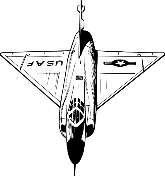 Aeroplane coloring page image