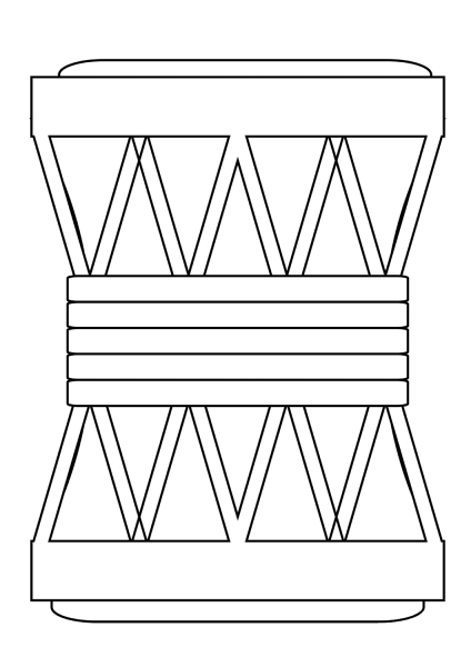 African Drums coloring page image