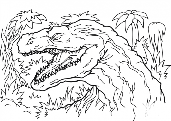 Afrovenator coloring page image