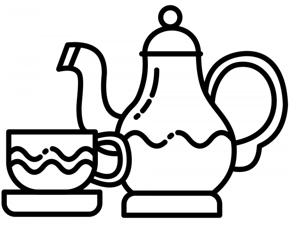 Afternoon Tea coloring page image