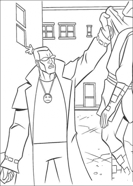 Agent bishop  coloring page image