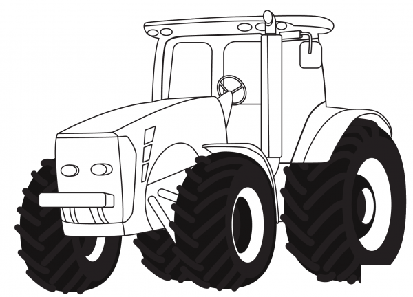 Agriculture Tractor coloring page image