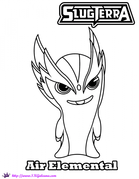 Air Elemental coloring page image