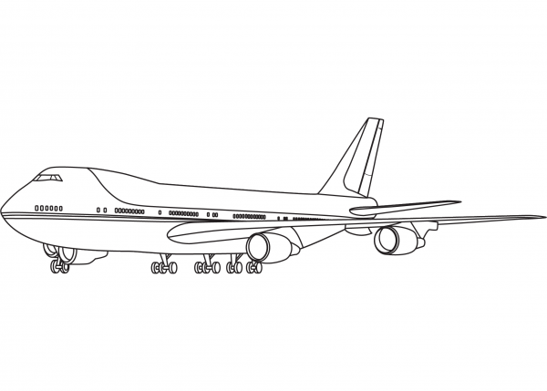 Air Force One coloring page image