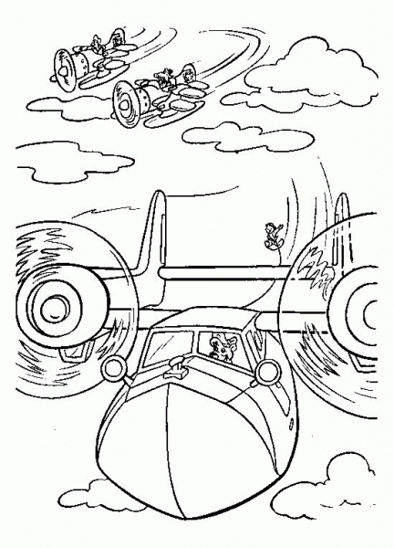 Air Racing  coloring page image
