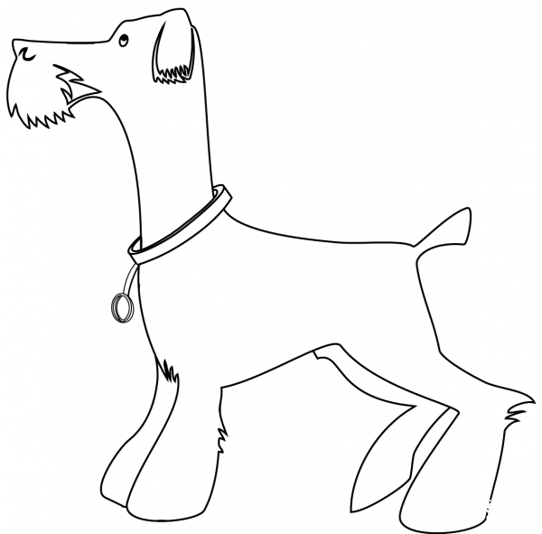 Airedale Terrier coloring page image