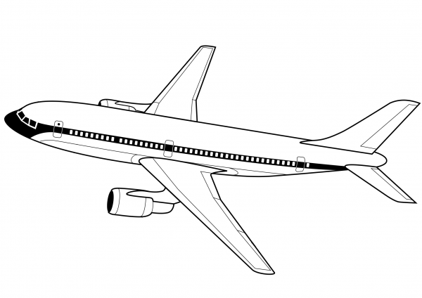 Airliner coloring page image