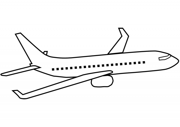 Airliner coloring page image