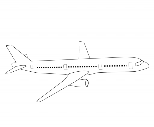 Airliner coloring page image