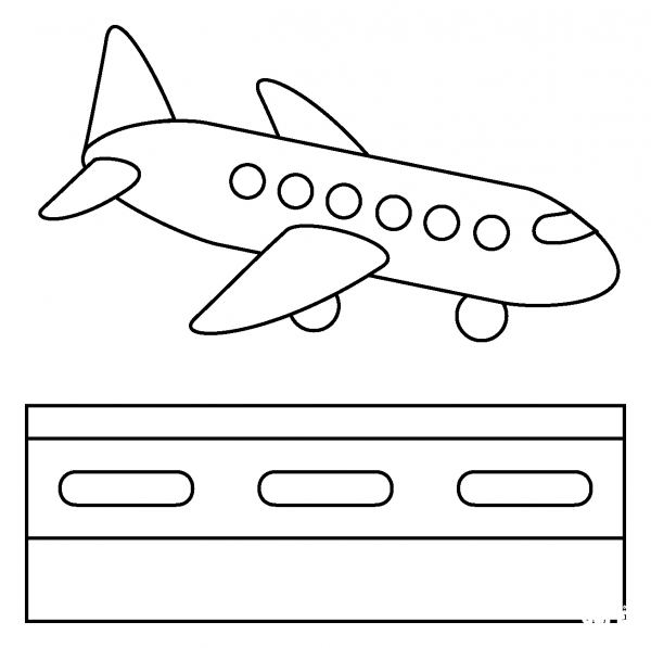 Airplane Arrival Emoji coloring page image