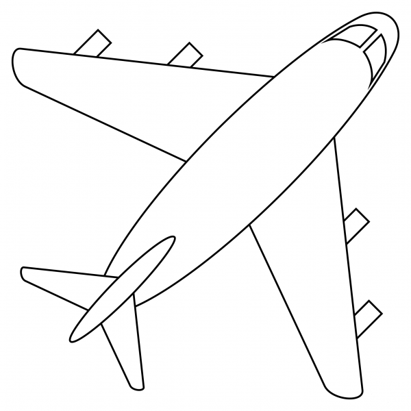 Airplane coloring page image