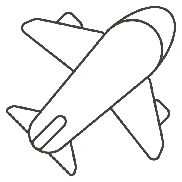 Airplane coloring page image