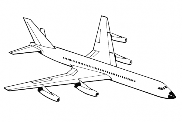 Airplane coloring page image