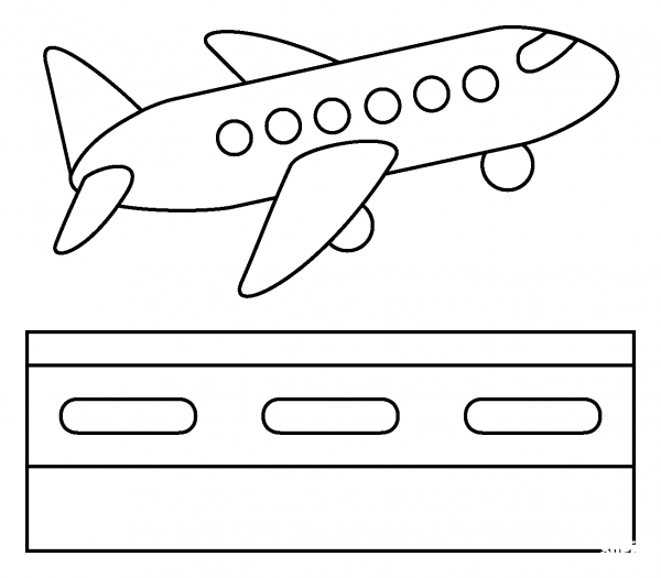 Airplane Departure Emoji coloring page image