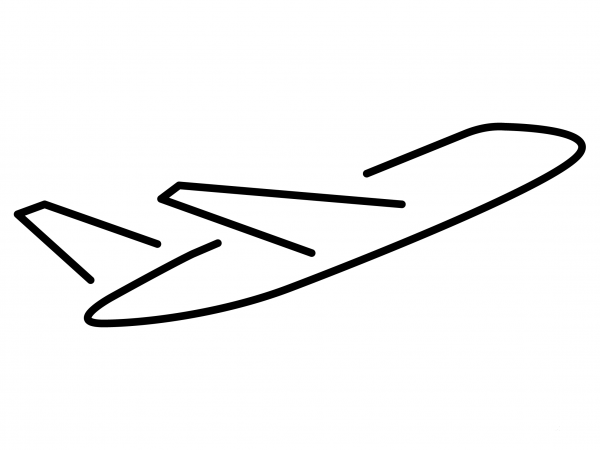Airplane Departure Emoji coloring page image