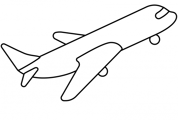 Airplane Departure Emoji coloring page image