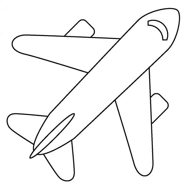 Airplane Emoji coloring page image