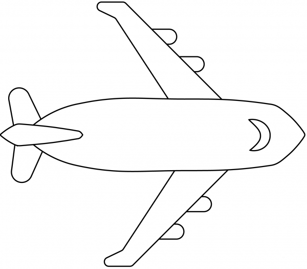 Airplane Emoji coloring page image