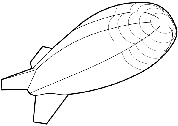Airship coloring page image